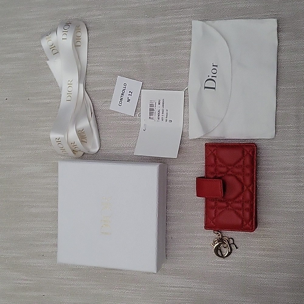 Dior lady dior 5-gusset card holder